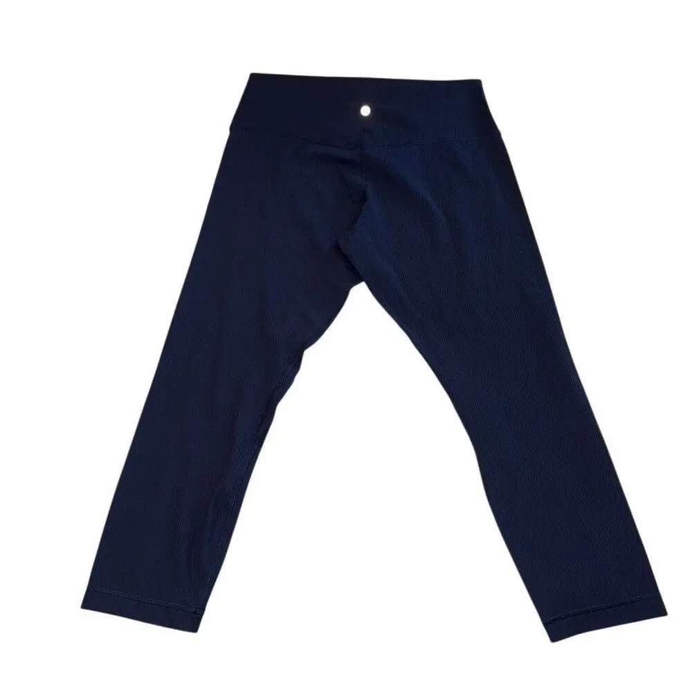 Lululemon Size 12 Align High Rise 23” Crop Pant Authentic Blue Twill